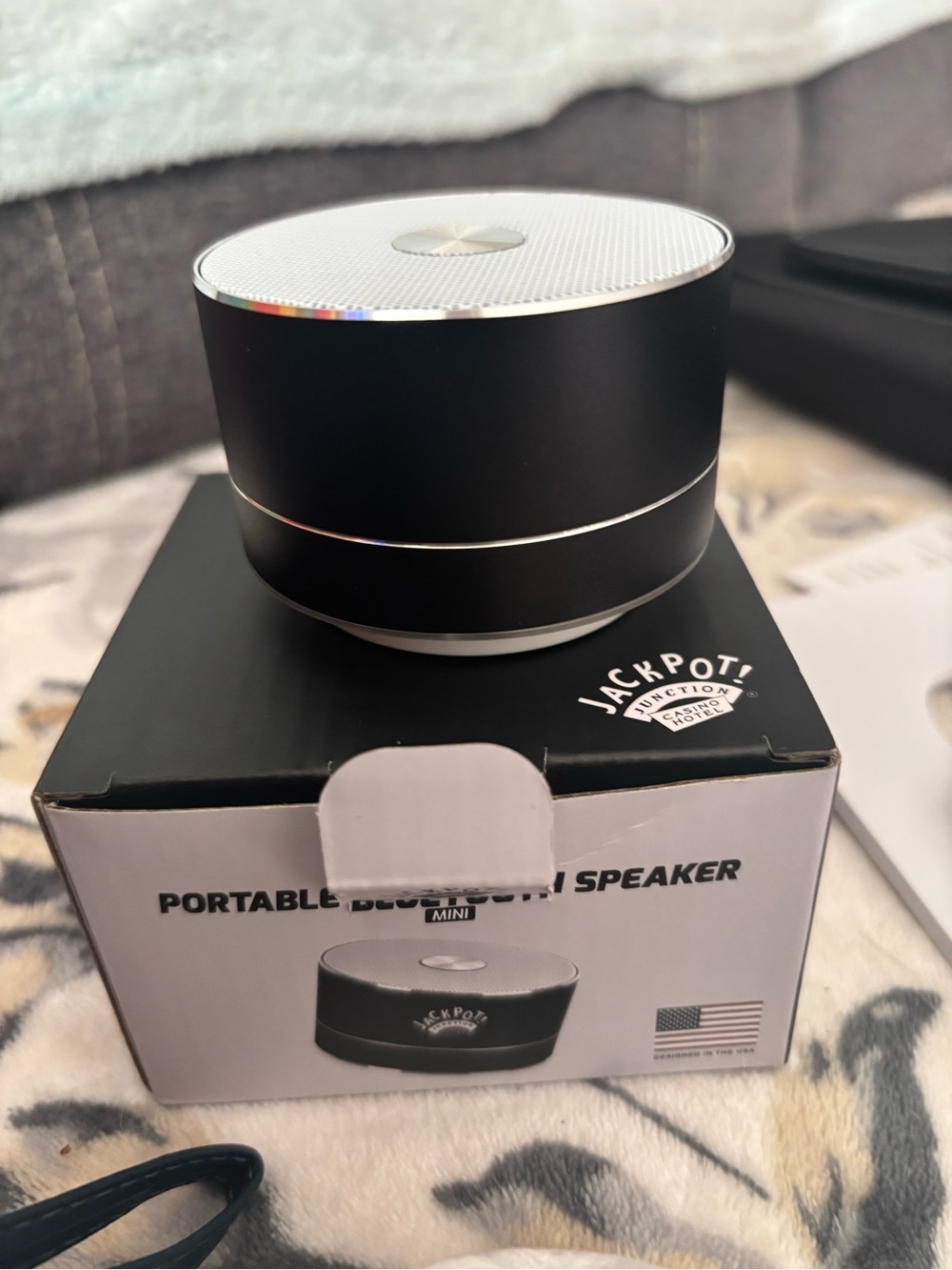 Jackpot Mini Portable Bluetooth Speaker — Black - Picture 2 of 6